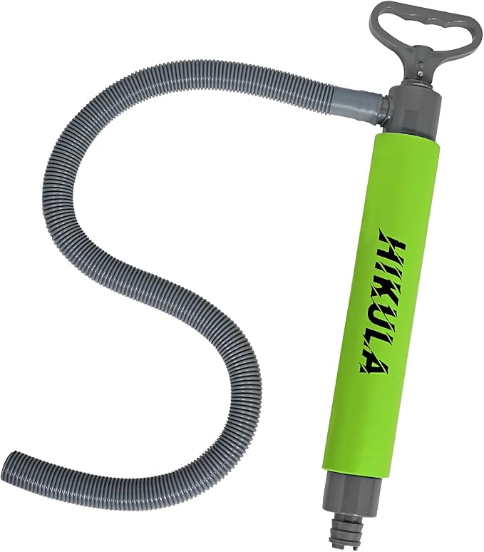 Manual Bilge Pump for Boats Kayak Canoe - Portable Siphon Pump, Kayak Bailer with Reversible Hose,Green,19.7 Inch