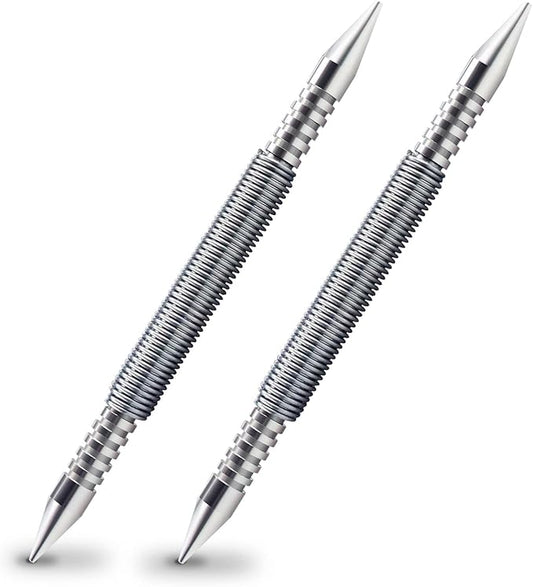 Dual Head Nail Setter Spring Loaded Nail Set Spring Nail Punch Hammerless Tool Kit 1/32?? 1/16??Tools 3500 PSI Striking Force Counter Punch - 2 PCS