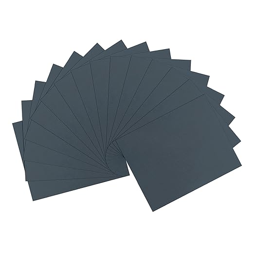 9 x 11 Inch 15pcs Wet Dry Sandpaper, 400 Grit Waterproof Abrasive Sand Paper, Silicon Carbide Sandpaper Sheets for Metal Wood, Auto Polishing