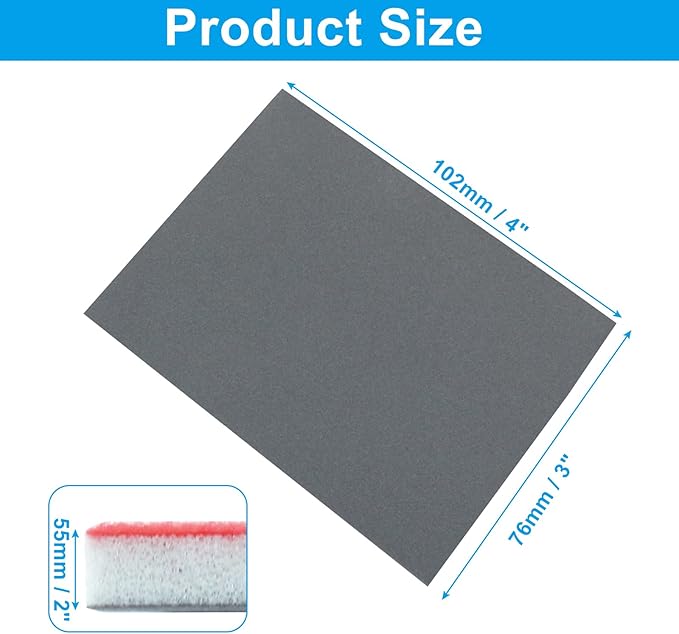 20Pcs 3000 Grit Sanding Sponge, 4" x 3" Soft and Cozy Sponge Wet Dry Sandpaper, Ultra Fine Grit Sanding Sponge for Smooth Finishing