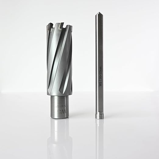 Wind Speed Carbide-Tipped Annular Cutter 1-1/16" Diameter x 2" Depth with Weldon Shank, High Precision Mag Drill Bit for Magnetic Drill Press, for Hard Material, Stainless Steel, Cast Iron, CT-500