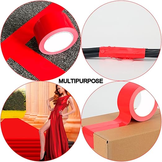 XUXU 3 Pack Heavy Duty Waterproof Red Duct Tape, 60 Yards x 2 Inch Strong Adhesive Tape Bulk for Indoor Outdoor Repairs