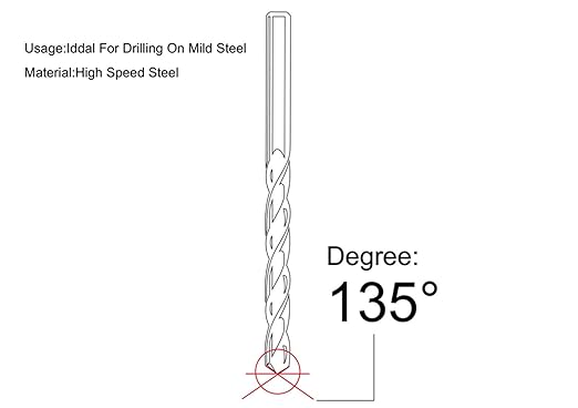 10PCS, 25/64", Titanium Coated Twist Drill Bits