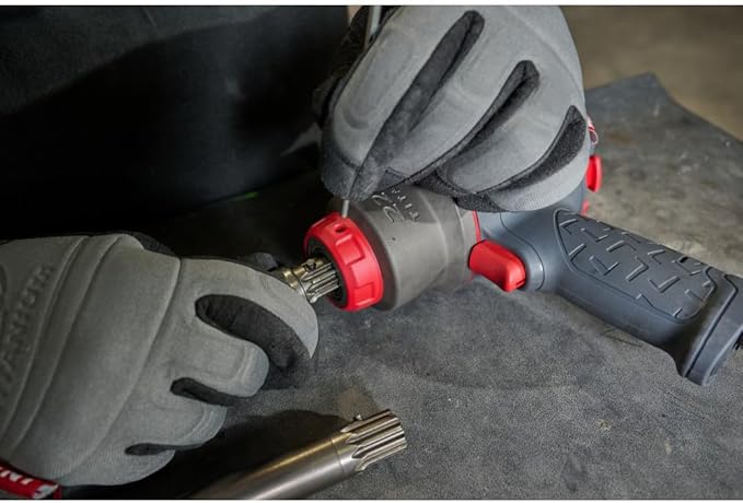 Ingersoll Rand 2236QTIMAX-2 DXS2 1/2" Air Impact Wrench, 2" Extended Anvil, Quiet, 1500 ft-lb Torque, Titanium Hammercase, Friction Ring Retainer, Pistol, Interchangeable Anvil, Multi-functional Tool