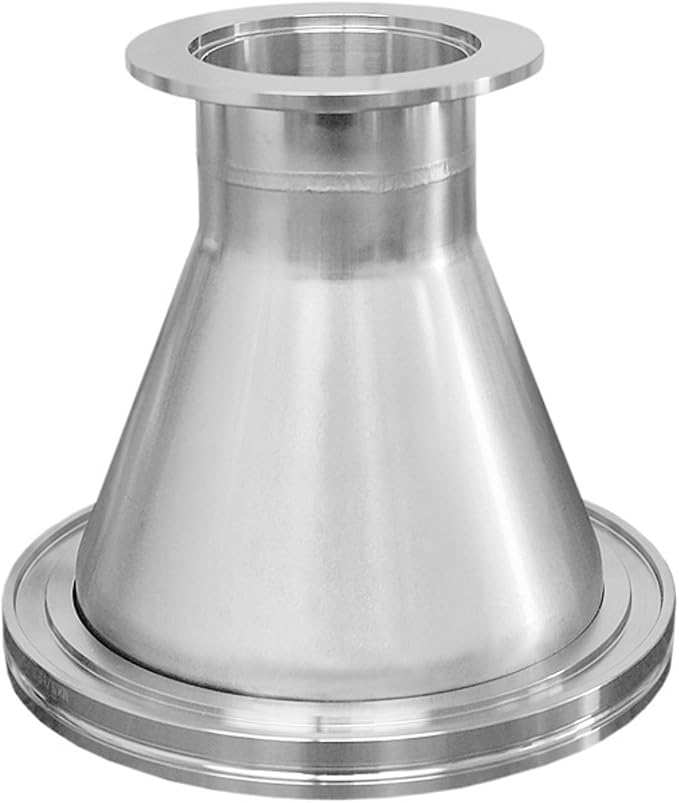 Adapter Conical Profile KF-25 to ISO-63 Large Flange, Reducing Nipple Fittings, ISO-KF NW-25 to ISO-LF Size NW-63, Stainless Steel (KF-25, ISO63)