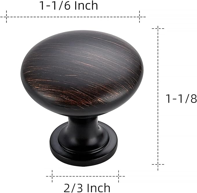 Ravinte 20 Pack Kitchen Cabinet Knobs Dresser Knobs Drawer Knobs Oil Rubbed Bronze Knobs Brass Drawer Pulls Door Knobs Dresser Drawer Handles Knobs for Dresser Drawers