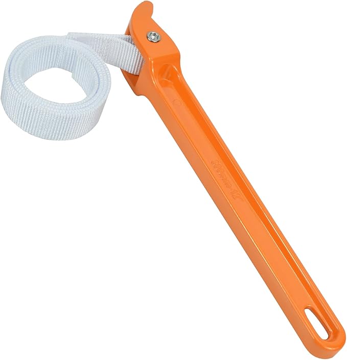 Thsakzo 12" Adjustable WrenchNylon Strap Wrench, For Removing Or Oil Filter Strap Opener Wrench, Pipes, PVC Joints, Shower Heads And Cans