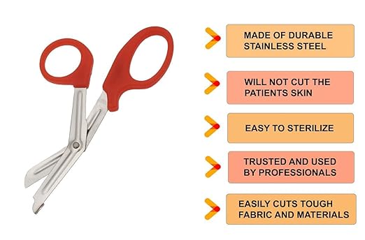 SURGICAL ONLINE 50-Pack Heavy Duty EMT Trauma Shears 7.25" in Assorted Rainbow Colors