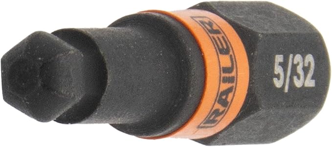 Ball-End Hex 5/16" Impact Driver Bit - Railer Allen Wrench Drill Hex Bits. 1/4 Quick Release S2 Steel 2 inch 5/16" Ball-End Hex Bits. (5 Pack)