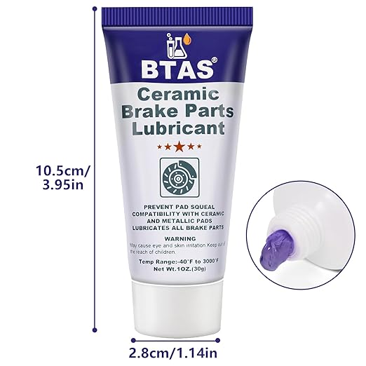 Brake Caliper Grease for Disc Brake Lubricant,Caliper Pin Pad Lube,High Temp Silicone Synthetic Ceramic Assembly Grease 1oz 2 Pcs