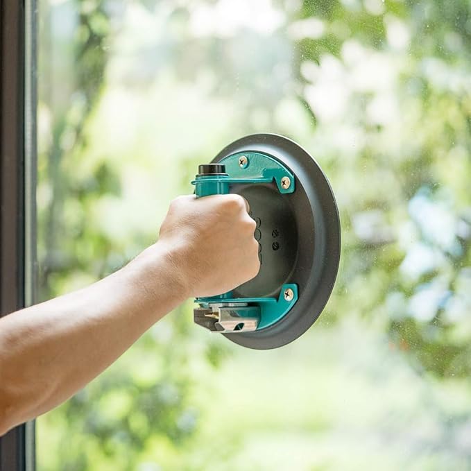 8" Glass suction cup for Granite & Glass Lifting, Vacuum Suction Cup Vacuum Lifter with Metal Handle and ABS Pump,560lbs Load Capacity(2 PACK)