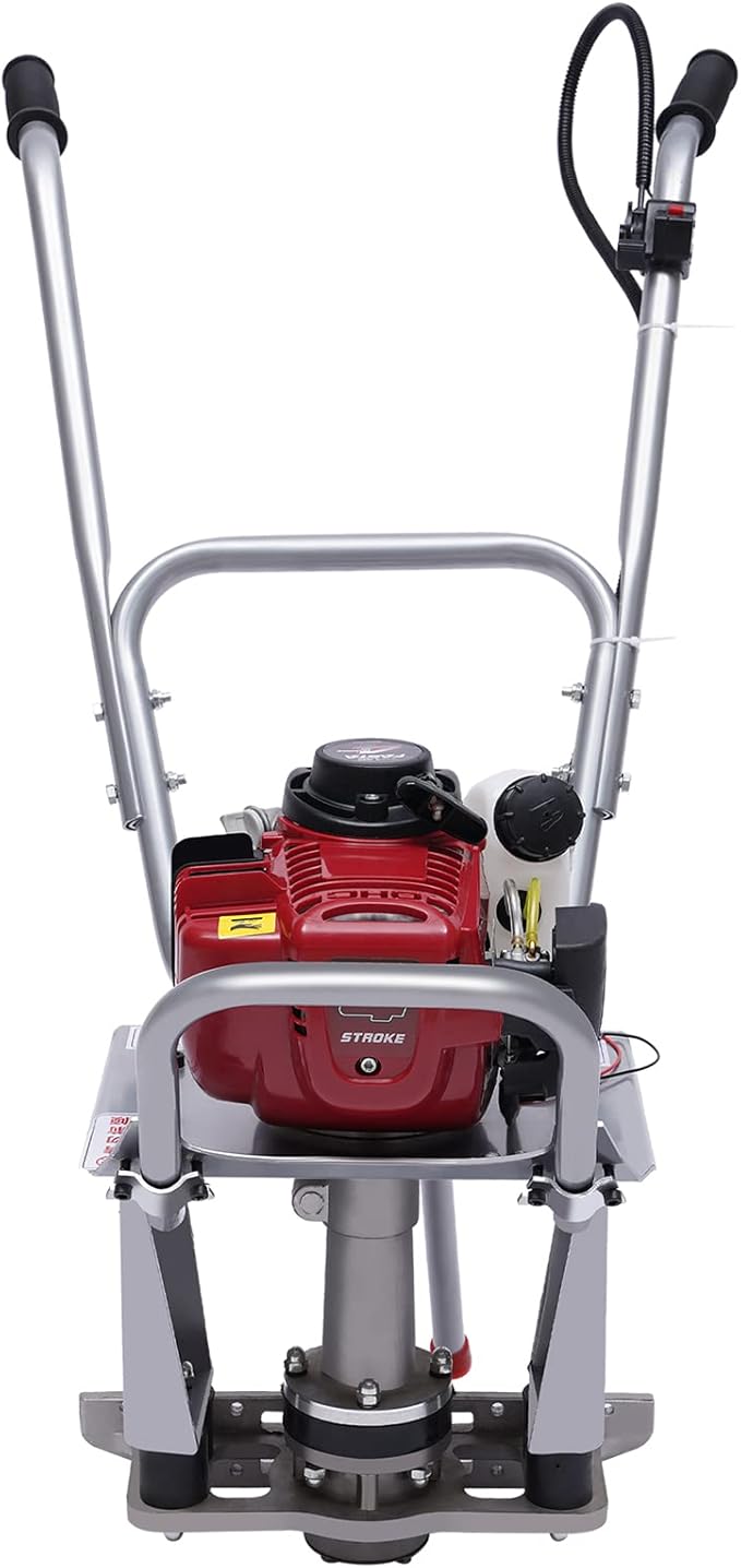 4-Stroke Gas Concrete Vibrating Machine, 900W 35.8CC Commercial Power Screed Vibrating Screed Power Unit Concrete Wet Screed Gasoline Cement Vibrator with 0.65L Fuel Tank for Pavement & Bridge Decks