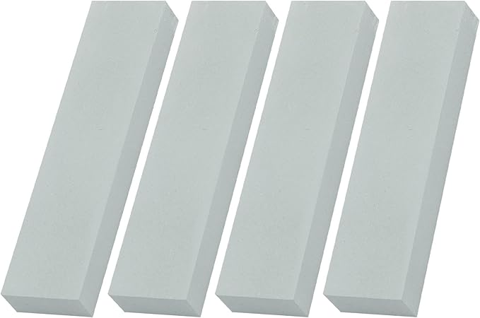 Segbeauty 1000 Grit Mini Whetstone Knife Sharpener Stone, 4pcs 3.8in Kitchen Knife Sharpener for Pocket Knives, Pocket Sharpening Stone Set for Pedicure Kit, Blade Sharpening Stones for Scissors Gray