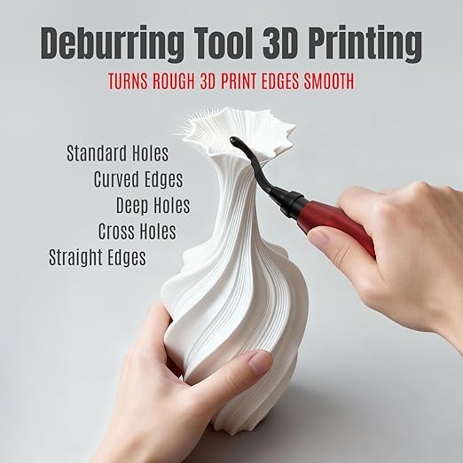 AFA Tooling - Deburring Tool with 11 High Speed Steel Swivel Blades - Works on Metal, Resin, PVC Pipes, Copper, Plastic and 3D Printed Edges - Plumbing & 3D Printing Burr Removal Reamer Tool