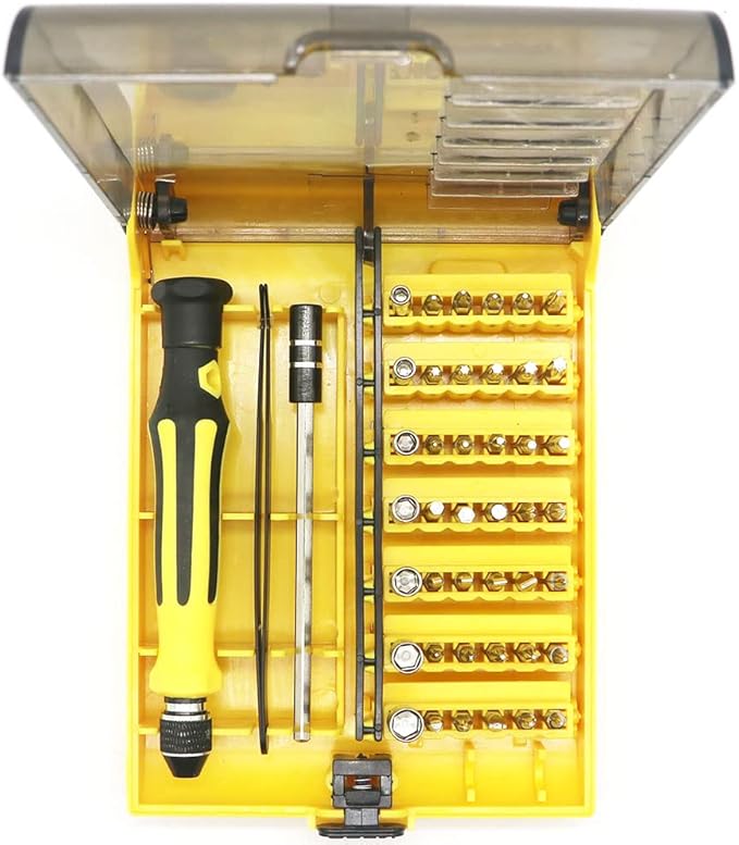 Screwdriver Set 45 in 1, Mini Precision Screwdriver Set with Case, Multi-function Magnetic Screwdriver Kit with Replaceable Bits for Cellphone, Computer, Laptop, Watch, Glasses, Game Console
