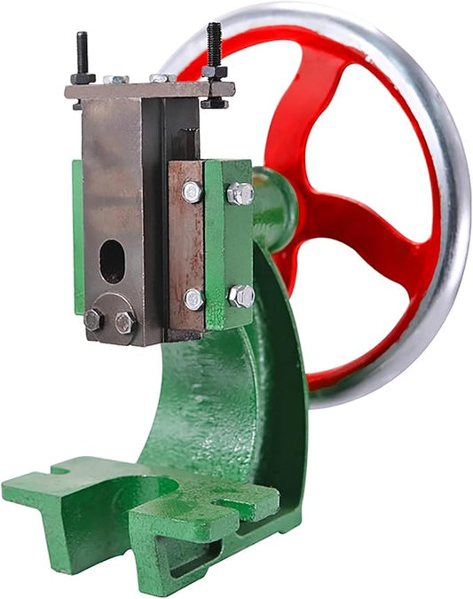Manual Benchtop Punch Press,Precision Handwheel Press, Cast Iron Heavy Duty Manual Benchtop Arbor Press,Metal Punch Press for Stamping Bending Forming Stretching, 0.4/0.6/0.8/1/1.2 Ton(1ton)