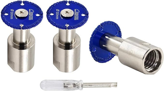 SHDIATOOL Diamond Metal Cutting Saw Blade, 1-3/16-Inch/30mm Mini Circular Saw Disc,Cut-off Wheel for Steel Tube Iron Rebar with 5/8" Flange(3 of Pack)