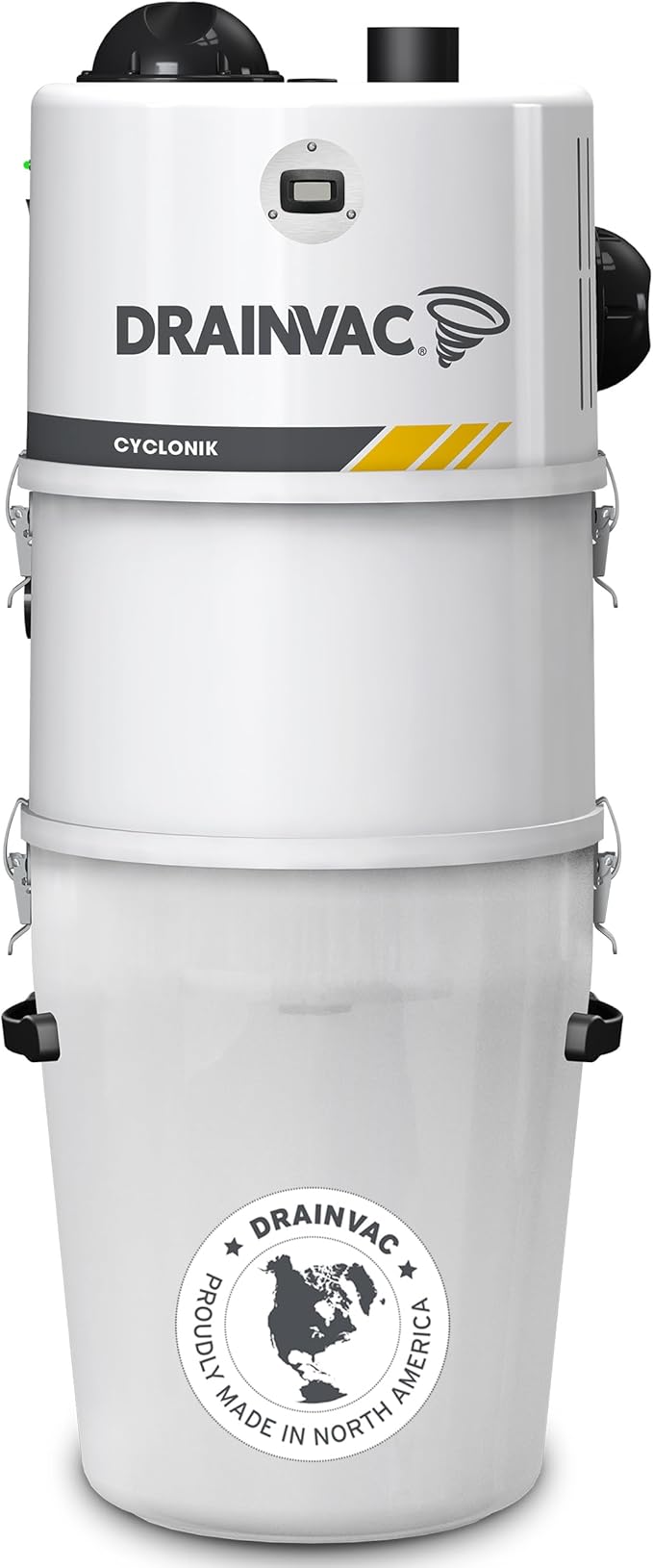 Drainvac 3HP Commercial Central Vacuum System Power Unit ??Powerful Suction, Dual Motor Bypass, 46L Dust Bin ??Made in Canada