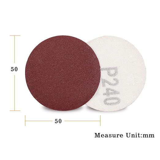 SPEEDWOX 100pc 2 inch Sanding Discs Hook and Loop Sandpaper 240 Grit Sander Disc Sanding for Sanders Drill Grinder Rotary Tool Attachment Woodworking Wood Auto, No Hole
