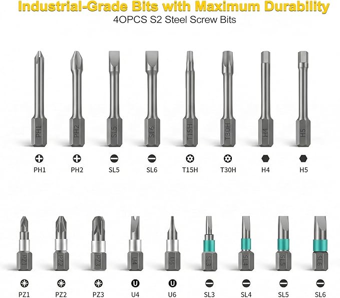 42 in 1 Magnetic Ratchet Screwdriver Set, Multi Bit Ratcheting Screwdriver Kit with Detachable Handle, Portable Repair Tool Set for Computer, Furniture, Bicycle and DIY Projects (Grey)