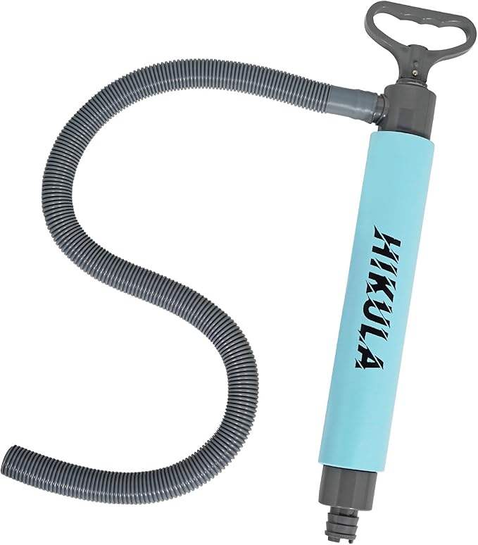 Manual Bilge Pump for Boats Kayak Canoe - Portable Siphon Pump, Kayak Bailer with Reversible Hose,Blue,19 Inch