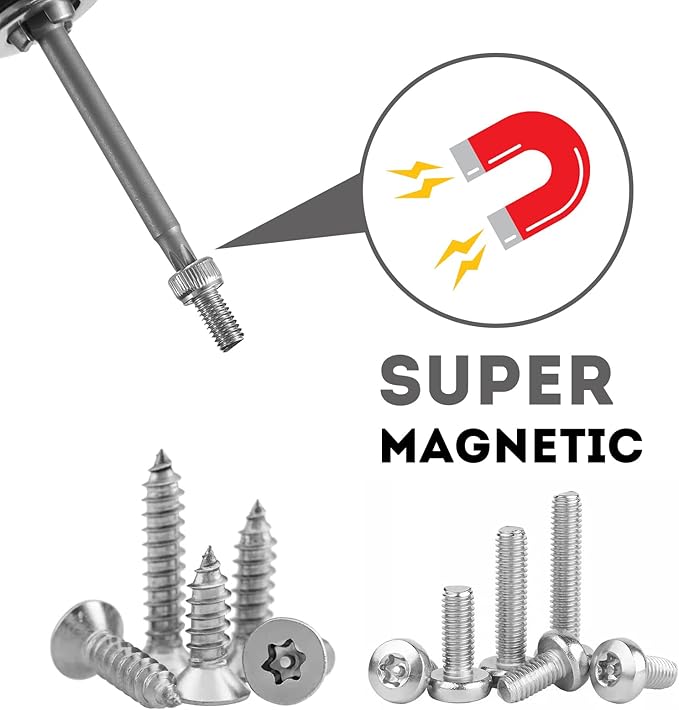 11-Piece Magnetic Torx Bit Set, 3-Inch Security Torx Bit Set, S2 Steel Star Screwdriver Kit for Shark Vacuum