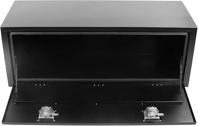 48 Inch Steel Tool Box with T-Handle Latch, Underbody Storage Truck Bed Organizer Toolbox for Trailer Pickup RV, Job Tool Chest, 48 X 18 X 18 Inch, Black