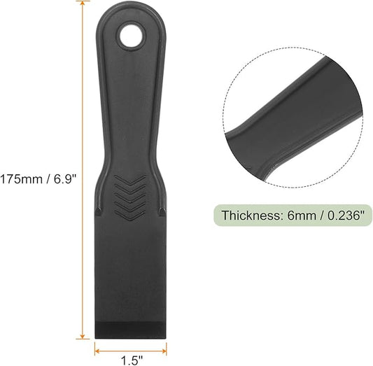 HARFINGTON 5pcs Putty Scraper 1.5" Width 7mm Thin Flexible Plastic Putty Knives for Taping Drywall Spreading Painting Wall Scratching