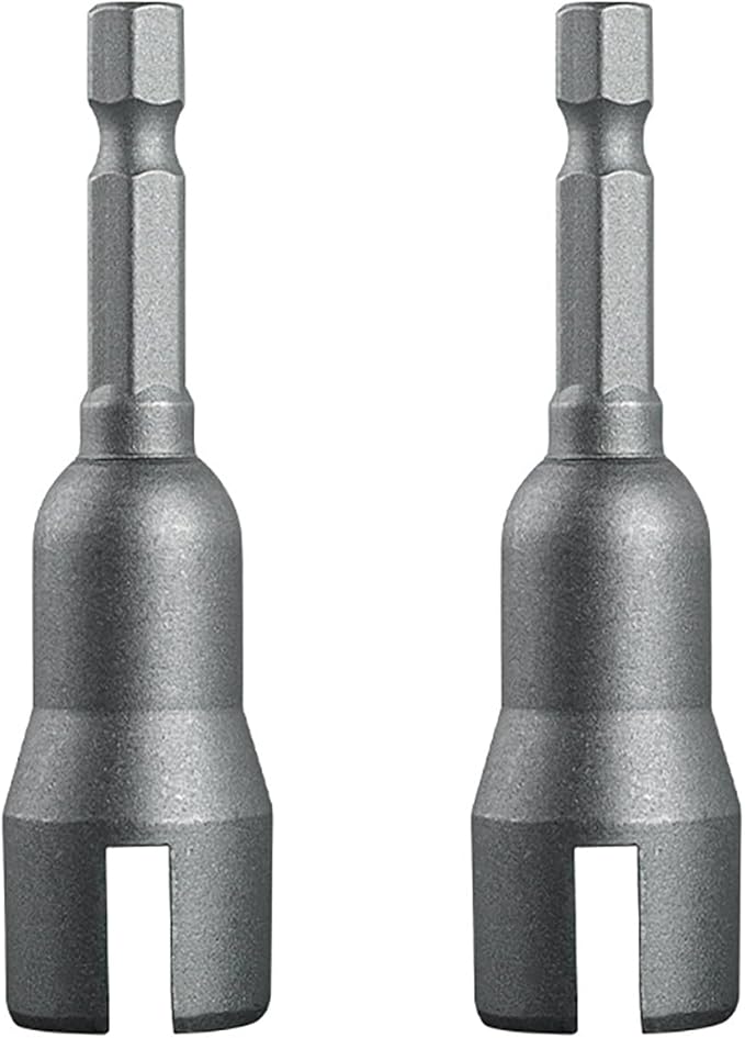 2PCS Slotted Socket Wrench 4mm Power Wing Butterfly Nut Socket Hexagonal Rod Bit For Panel Nuts Screws Bolts Electric Drill Bits