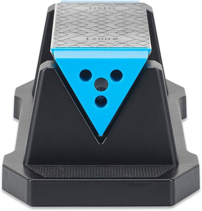 DMD Diamond Whetstone Knife Sharpener, 3-Sided Grit Coarse 150 | Medium 325 | Extra Fine 1200, Multi-Use Diamond Plate Honing Stone, Professional Sharpening Tool for Kitchen, Outdoor & Workshop