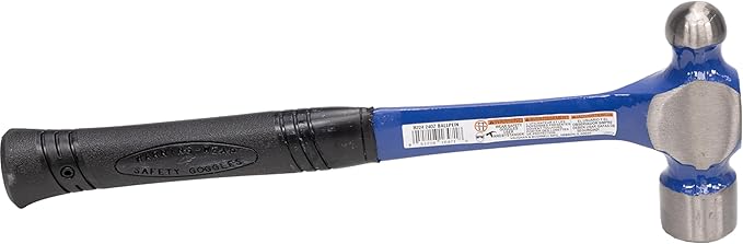 VAUGHAN Ball Pein Hammer, 24 oz, Steel handle, American high carbon steel, R224, VN16471