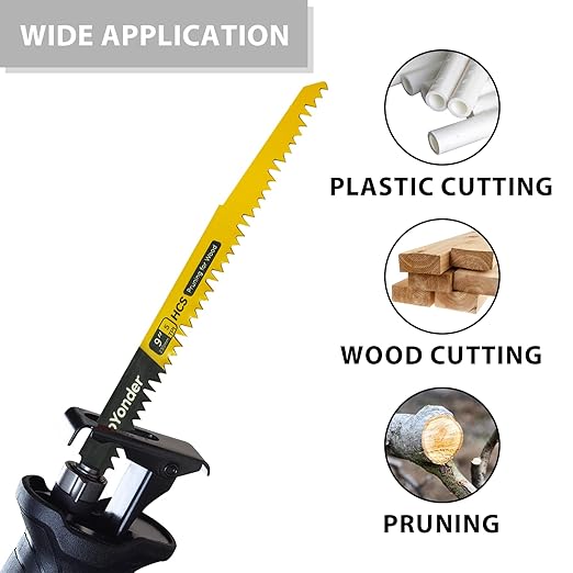 GoYonder 9 Inch 5TPI Reciprocating Saw Blade Wood Pruning Blade for Tree Pruning, Wood Saw Blades (5-Pack)