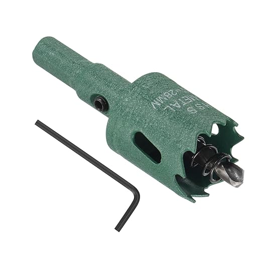 Bi-Metal Hole Saw, 28mm 1-8/64 Inch Dia Hole Saw, High Speed Steel Cutter - (Applications: for Wood Brass Zinc), 1-Pieces