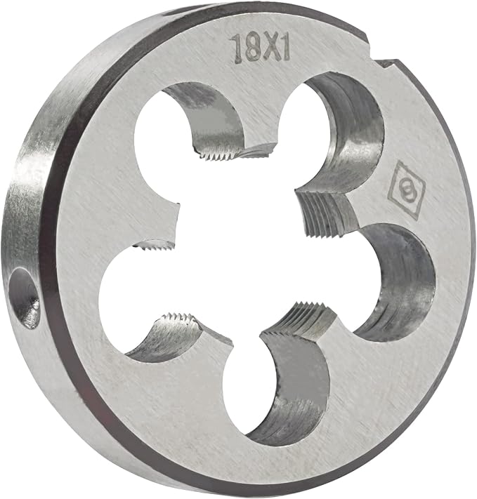 Aceteel M18 x 1 Metric Round Die, Machine Thread Die M18 X 1.0mm Right Hand