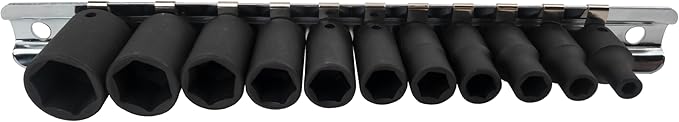 Genius Tools 11Piece 1/4" Dr. SAE Impact Socket Set TF-211S