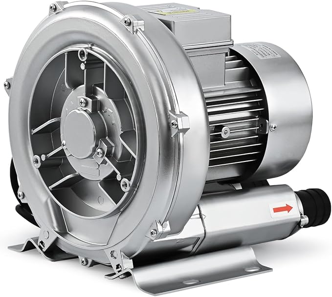 Regenerative Blower High-Pressure Vortex Ring Blower 110V 60Hz Single Phase 0.4HP 33CFM for Sewage Aeration Aquarium Fish Pond
