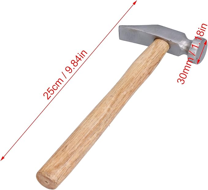 Tack Leather Hammer, Cross Peen All Steel, Handicraft Shoe Upper Hammer, for Shoe Repairing Making