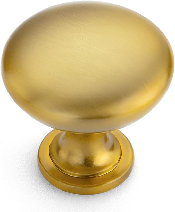 Ravinte 25 Pack Cabinet Knobs - Brushed Brass & Zinc Drawer Pulls & Door Knobs for Dressers & Cabinets