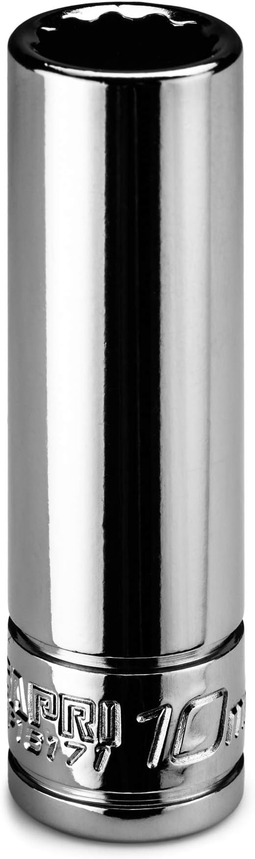 Capri Tools 10 mm Deep Socket, 1/4 in. Drive, 12-point, Metric