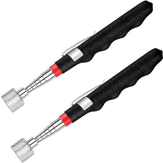 Telescoping Magnetic Pickup Tool – 20lb Strong Magnet, Extends to 30in – Heavy Duty Magnet Stick with Non-Slip Grip for Nails, Screws, Bolts, and Metal Parts