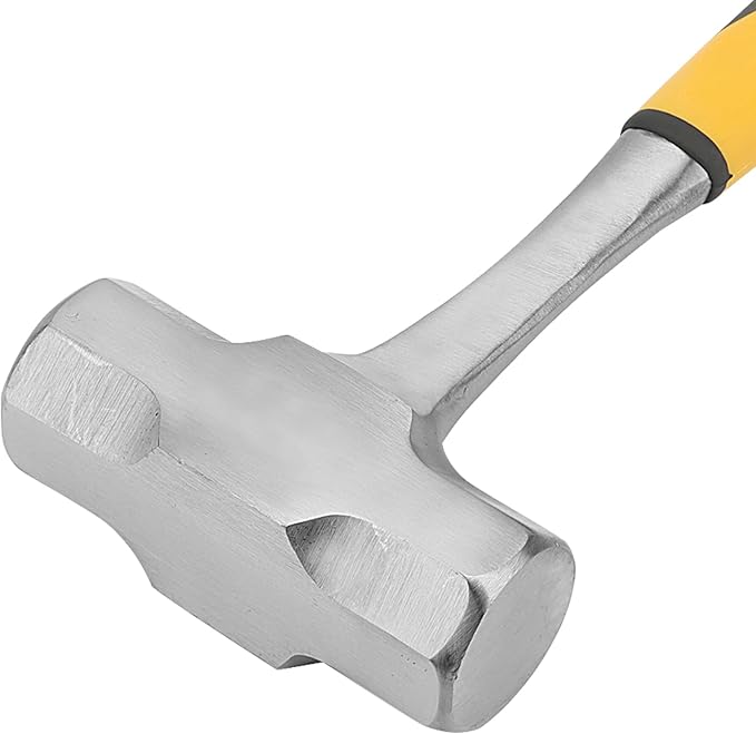 2 Pack 4lb Small Sledge Hammer, Club Hammer with Fibreglass Shaft, Lump Hammer for Gardening, Camping, Rock