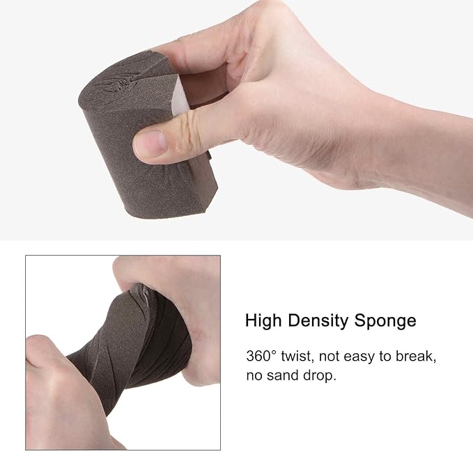 HARFINGTON 4pcs Superfine Sanding Sponge Blocks 500-600 Grit Foam Sanding Block for Polishing Kitchen Metal Wood Drywall, 200x70x25mm