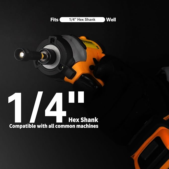55PCS Impact Nut Driver Set, Magnetic Nut Driver Set for Impact Drills and Premium Deep Drivers, Wing Nut Setters, 1/4'' Quick Change, Bit Extension, S2 Steel Bits, Pivoting Nut Setter