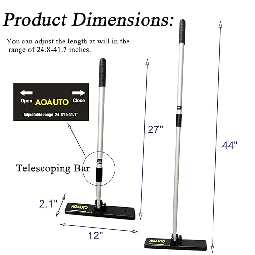 Magnet Sweeper Heavy Duty Telescoping Magnet Pickup Tool,16LB Pull Strong Magnetic Nail Sweeper with 28" to 45" Retractable Bar,Pickup Nails,Screws,Yard Magnets,Metal Parts