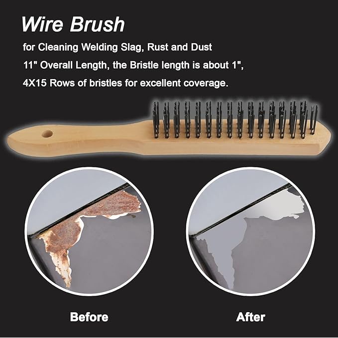 Gutimore Welding accessories kit,19pc,10.5 Inch Chipping Hammer,10" Wire Brush, torch striker,Torch Tip Cleaner,50lb Welding Magnet,Soapstone Holder and Refills