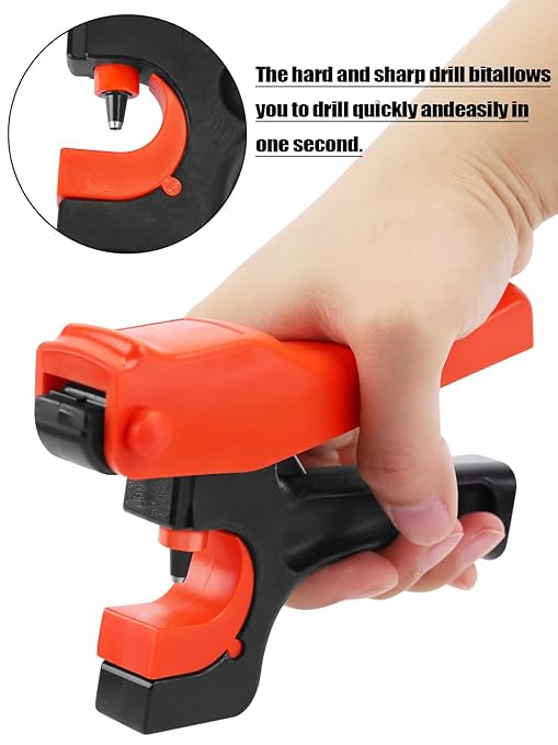 Kalolary 2Pcs Drip Irrigation Hole Punch - Drip Tubing Hole Punch Tool for 16/20/25/32mm PE Pipes and Emitter Insertion, Orange Drip Irrigation Pipe Hand Punch for Garden/Farm Irrigation Systems