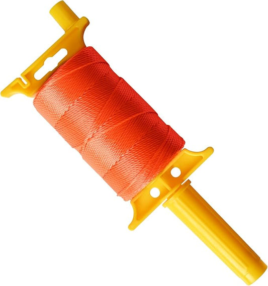 Reloadable Line Reel,Mason Line String Line,600 Ft Length Nylon Twine, Nylon String for Gardening Or Masonry Tools,Twine String for Gardening,Orange