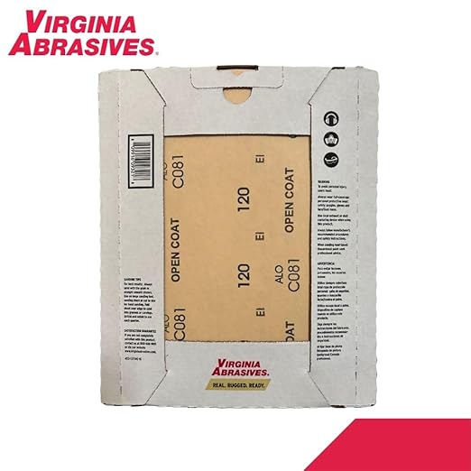 Virginia Abrasives 9??x 11??Combo Pack General Purpose Sandpaper Sheets, 120/180 Grit (5 Each, 10 Total)