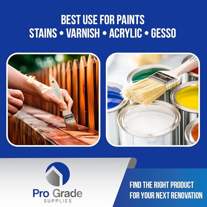 Pro Grade - Chip Paint Brushes - 12 Ea 2 Inch Chip Paint Brush Light Brown