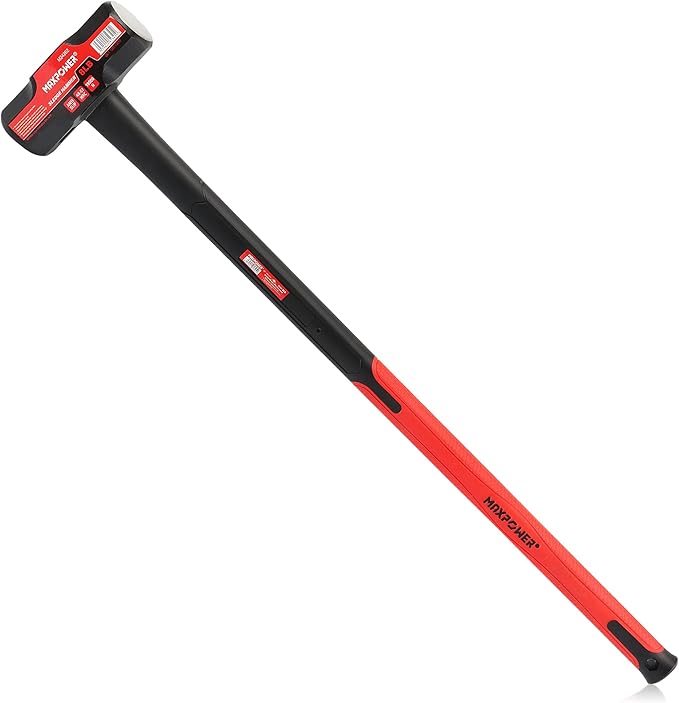 MAXPOWER 8lb Sledge Hammer, 32 inch Fiberglass Handle Length
